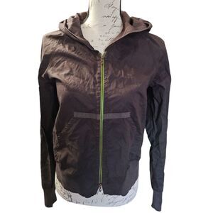 Anthropologie Burning Torch Hooded Jacket Cotton size Medium Made in USA